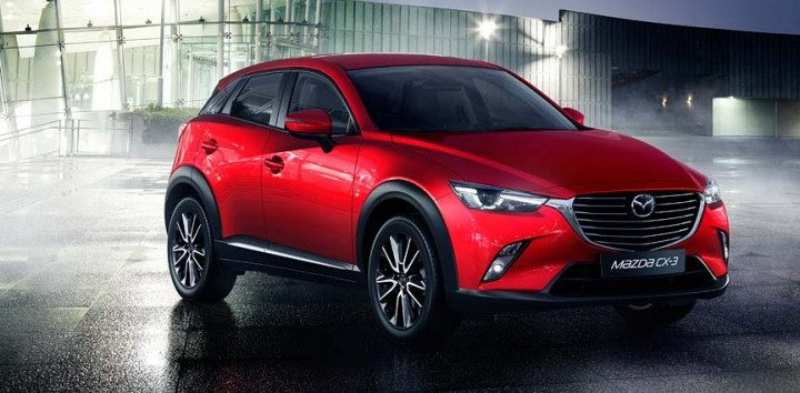 Vrouwen bestellen de Mazda CX-3 het vaakst in het rood. 