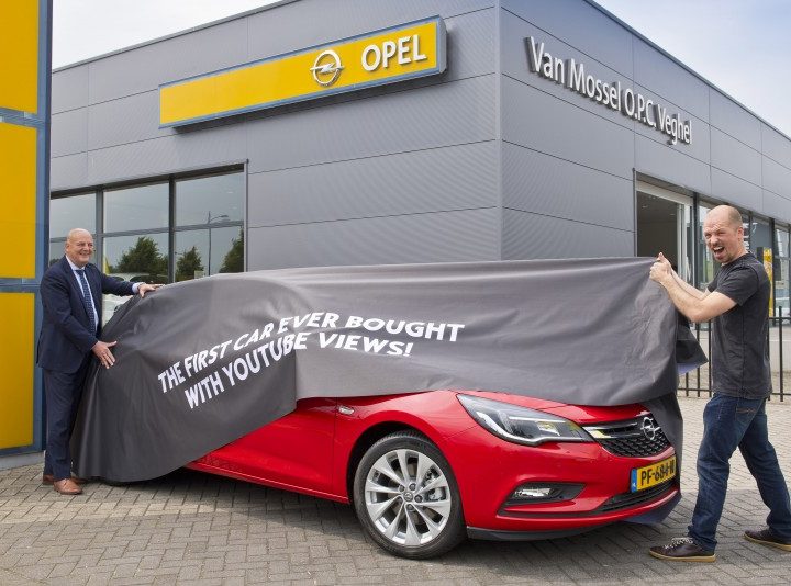 Opel 'gescoord' met Youtube views